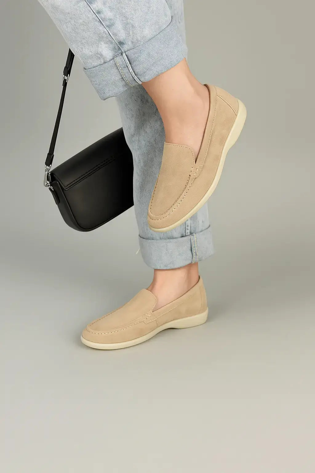 Mocassins en vrai daim pour femme, De tous les jours