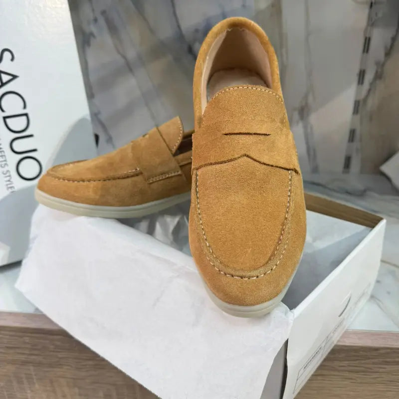 Mocassins Femme en Daim Véritable - Élégance & Confort au Quotidien