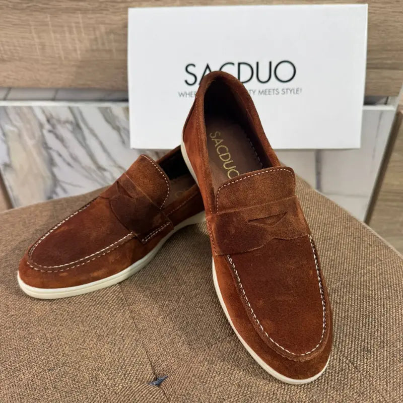Mocassins Femme en Daim Véritable - Élégance & Confort au Quotidien