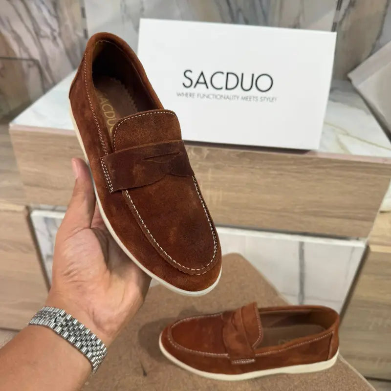 Mocassins Femme en Daim Véritable - Élégance & Confort au Quotidien