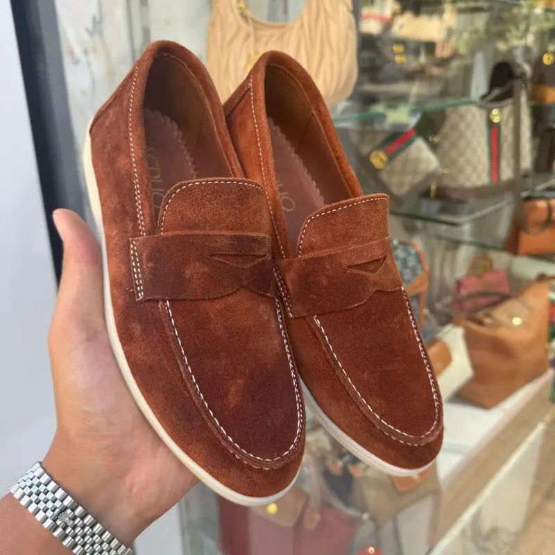 Mocassins Femme en Daim Véritable - Élégance & Confort au Quotidien