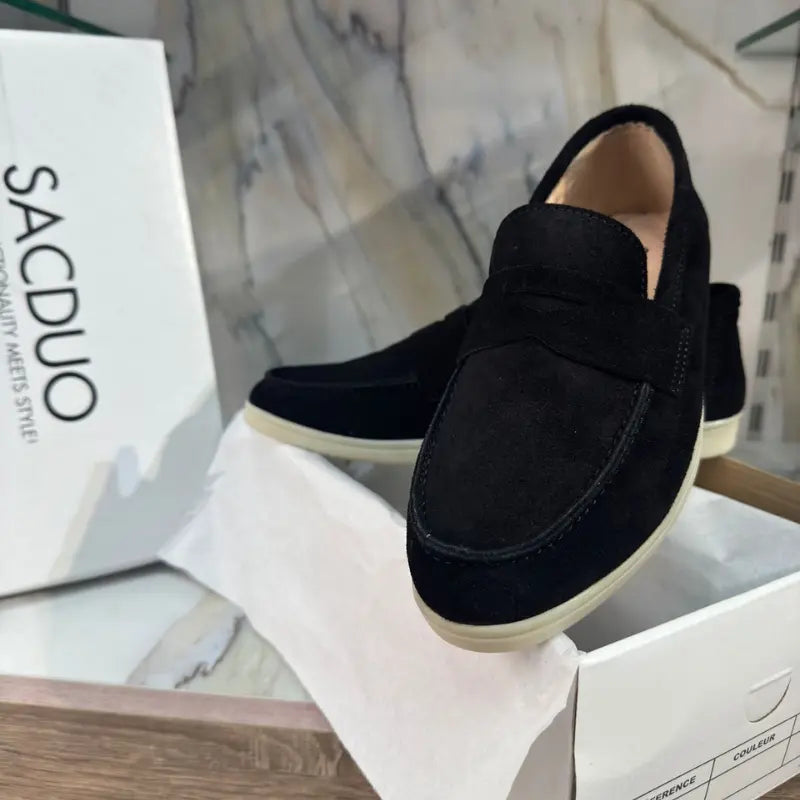Mocassins Femme en Daim Véritable - Élégance & Confort au Quotidien