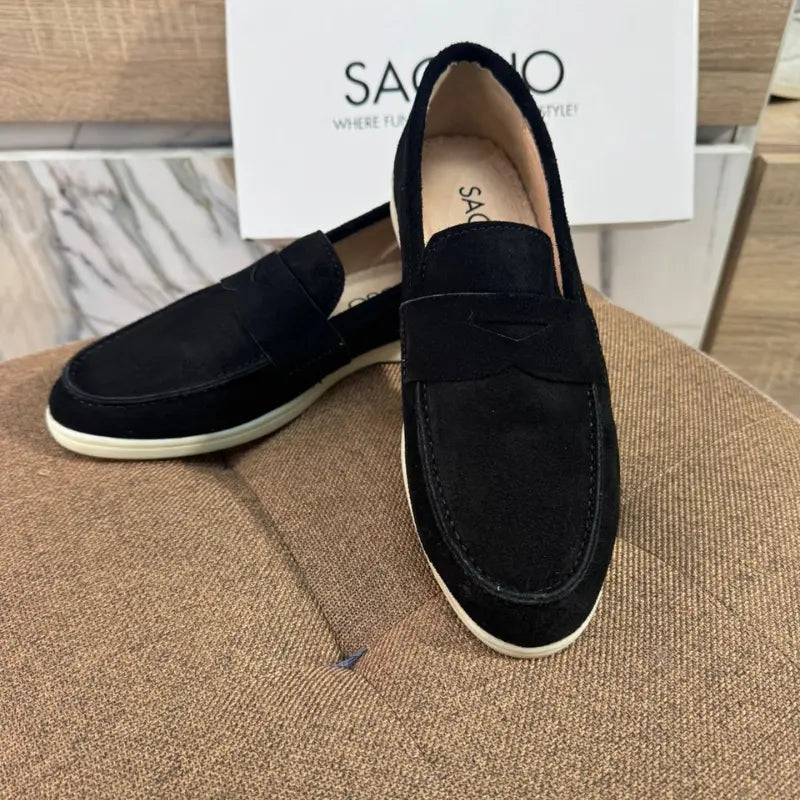 Mocassins Femme en Daim Véritable - Élégance & Confort au Quotidien