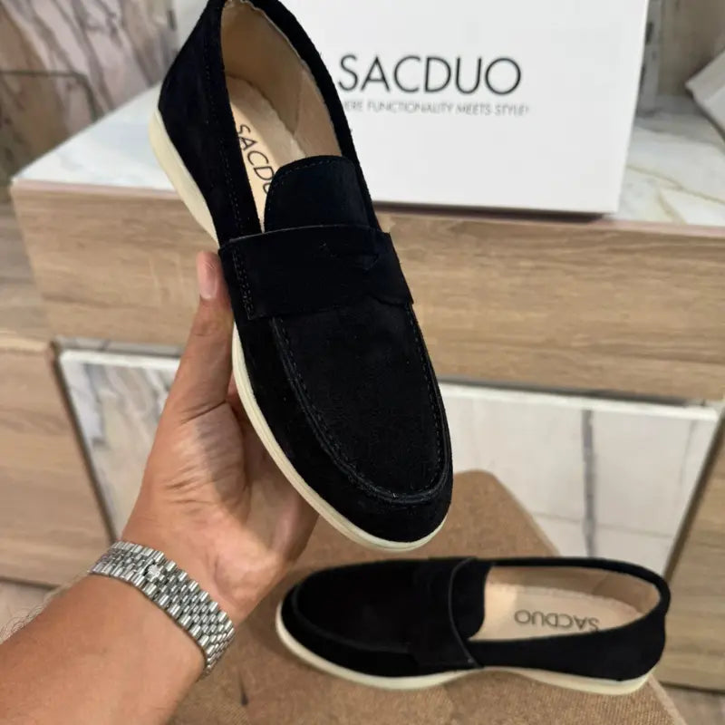 Mocassins Femme en Daim Véritable - Élégance & Confort au Quotidien