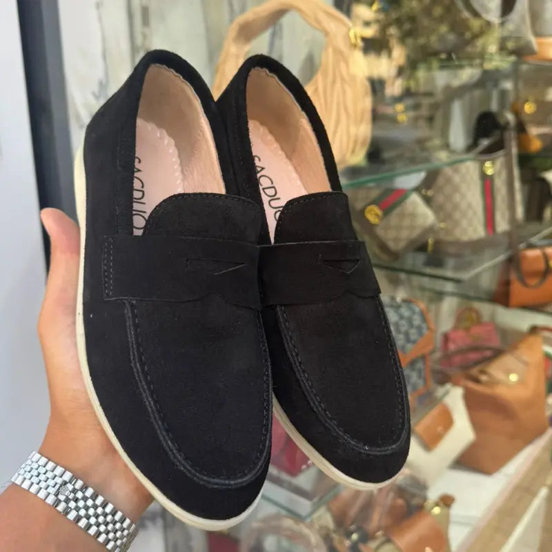 Mocassins Femme en Daim Véritable - Élégance & Confort au Quotidien