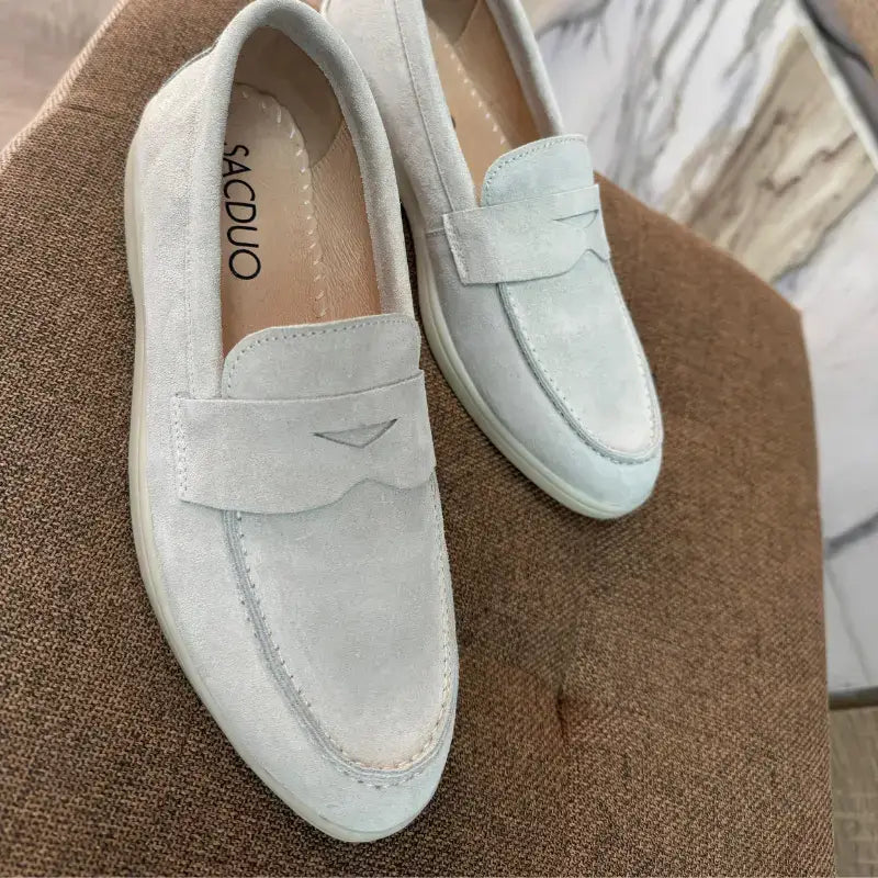 Mocassins Femme en Daim Véritable - Élégance & Confort au Quotidien