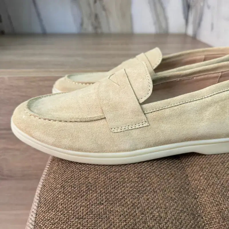 Mocassins Femme en Daim Véritable - Élégance & Confort au Quotidien