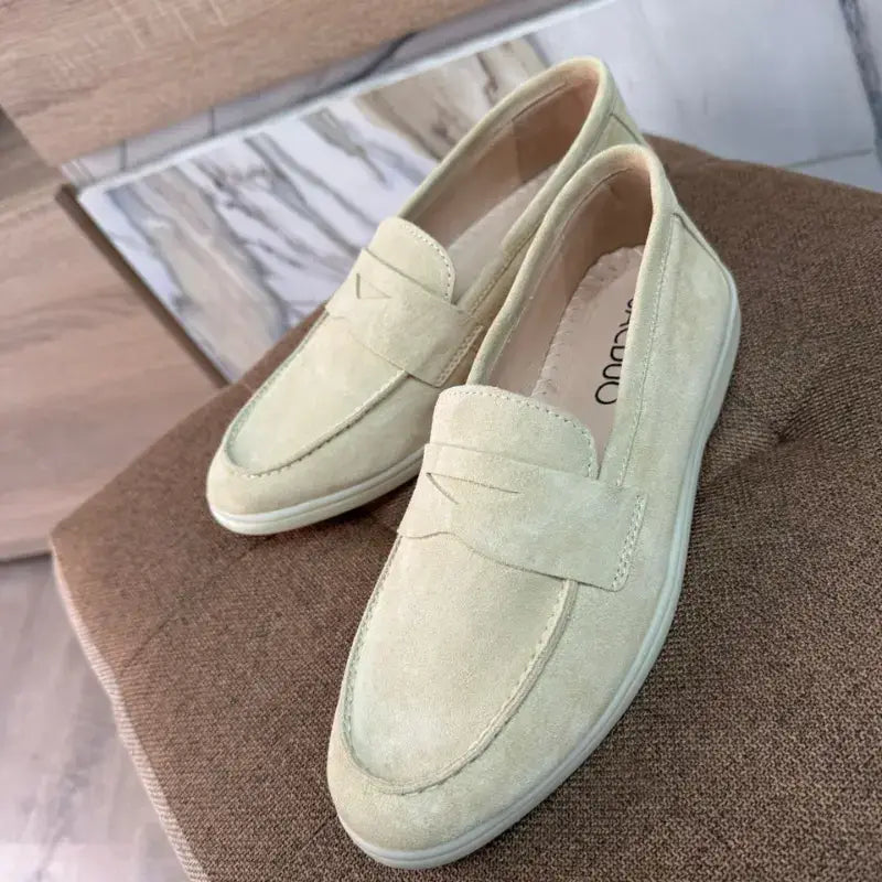 Mocassins Femme en Daim Véritable - Élégance & Confort au Quotidien