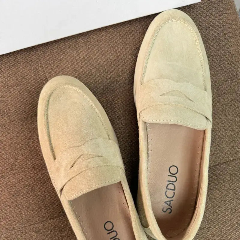 Mocassins Femme en Daim Véritable - Élégance & Confort au Quotidien