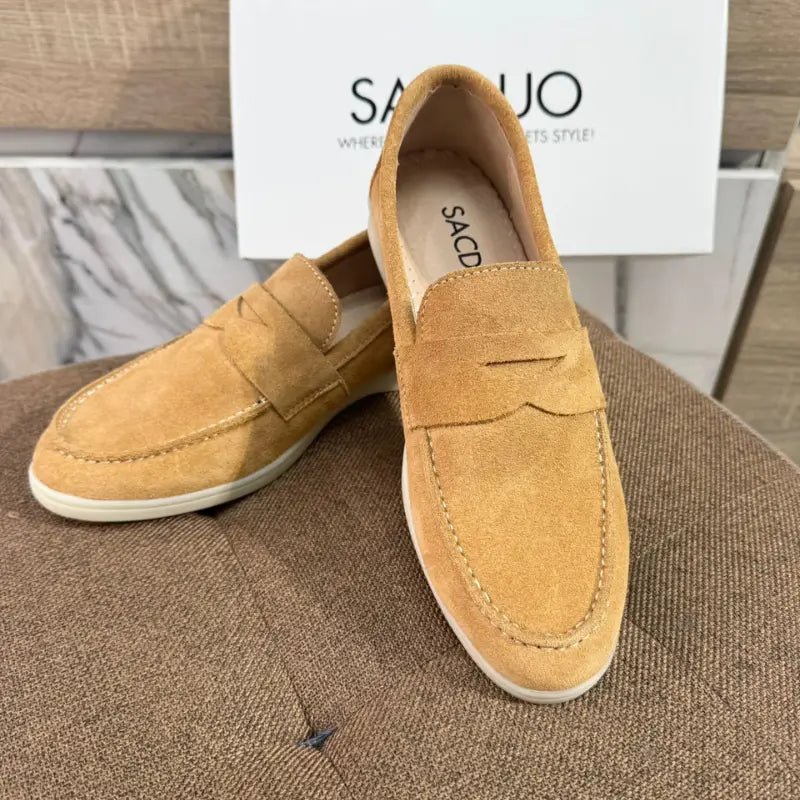 Mocassins Femme en Daim Véritable - Élégance & Confort au Quotidien