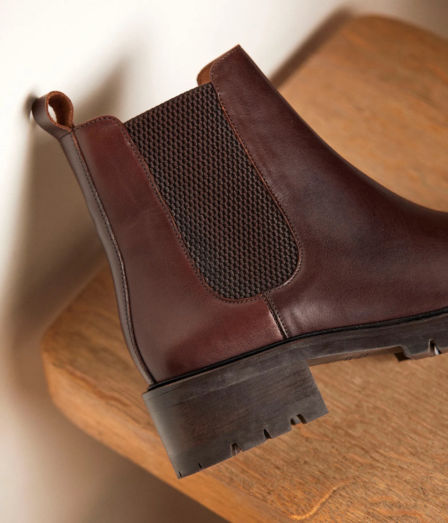 Chelsea Boots Pour Femme en Cuir Véritable