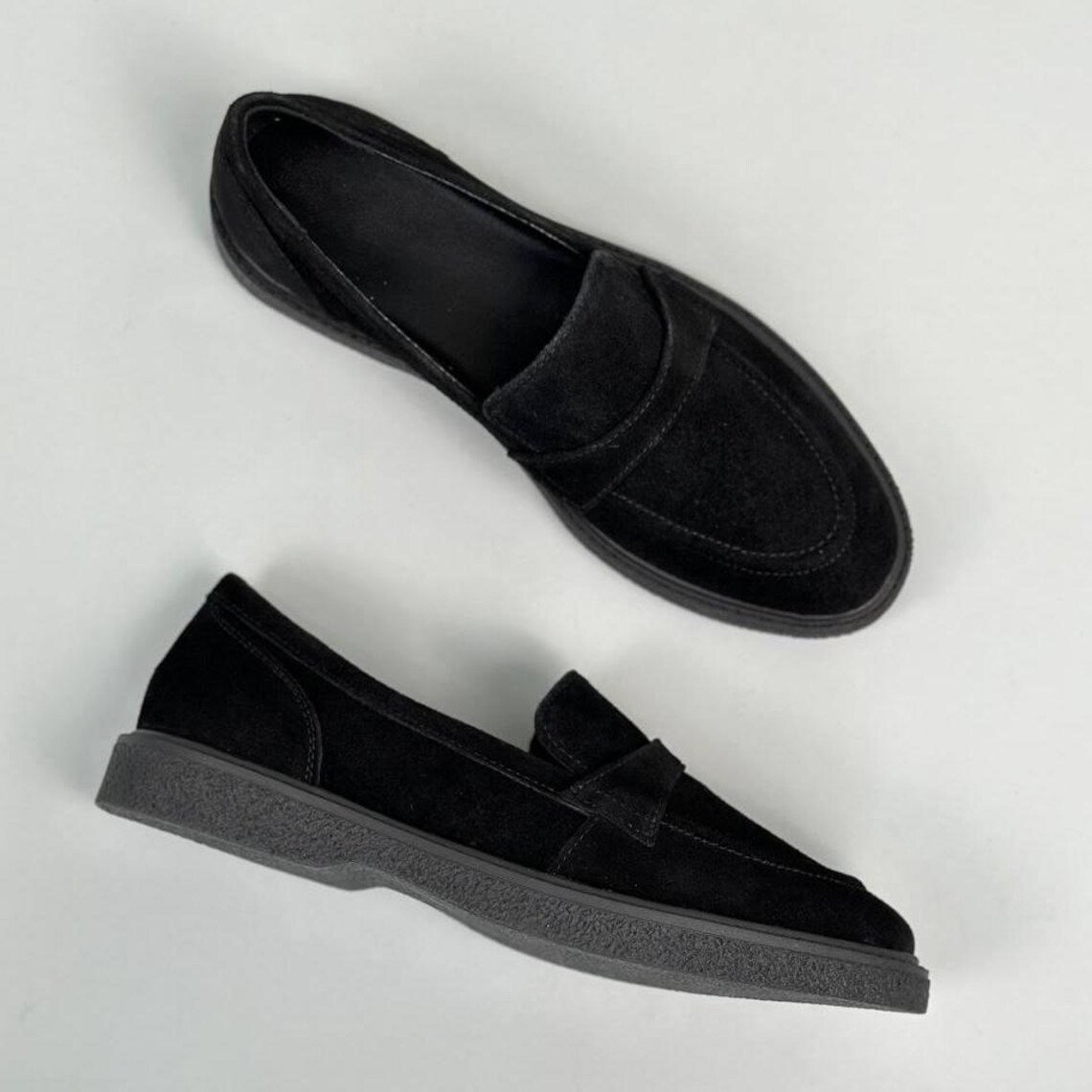Penny: Mocassins en daim naturel, élégantes et confortables