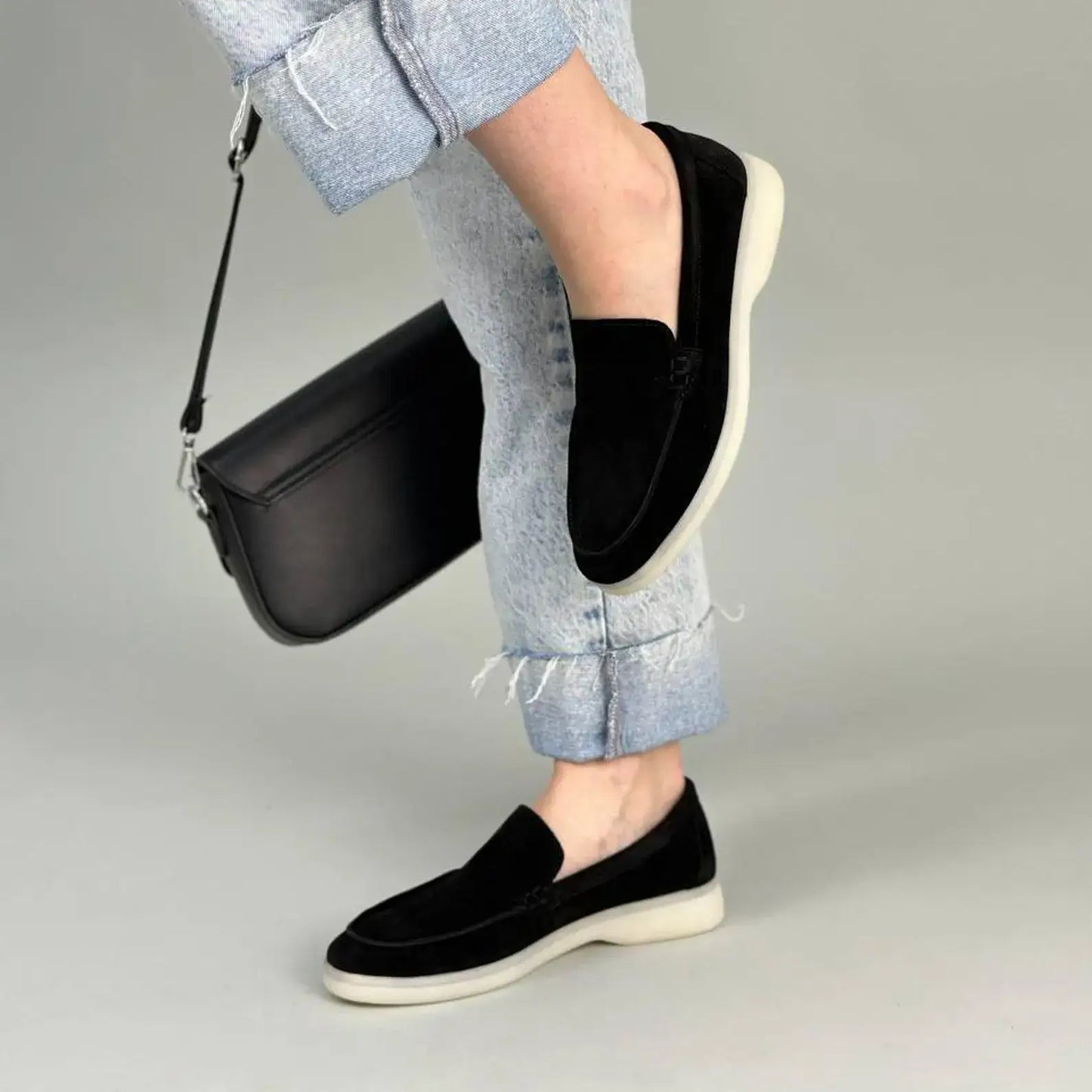 Mocassins en vrai daim pour femme, De tous les jours