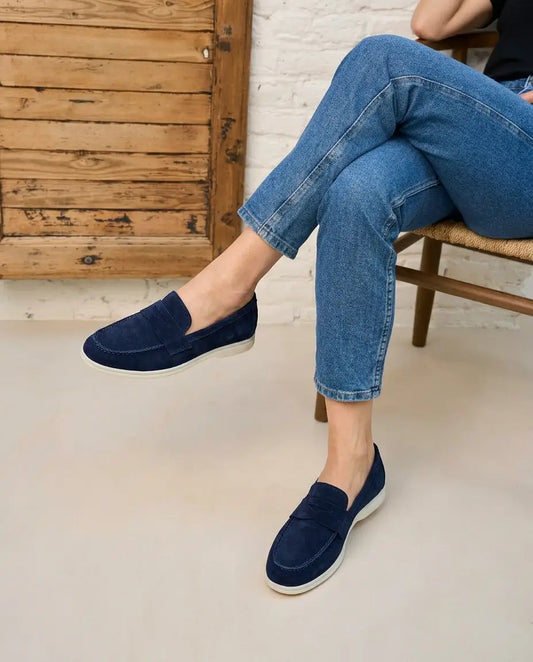 Elina : Mocassin en Daim Véritable pour femme