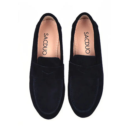 Mocassins Femme en Daim Véritable - Camel