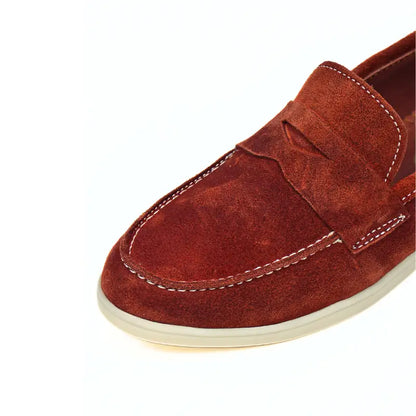 Mocassins Femme en Daim Véritable - Camel