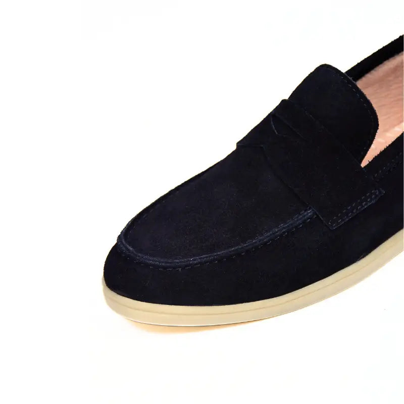 Mocassins Femme en Daim Véritable - Camel