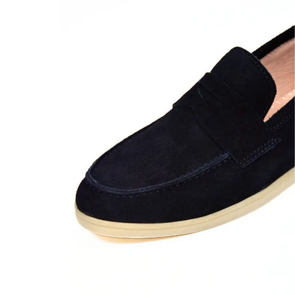 Mocassins Femme en Daim Véritable - Camel