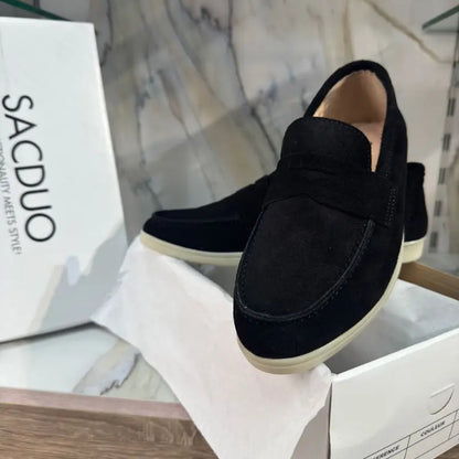 Mocassins Femme en Daim Véritable - Élégance & Confort au Quotidien
