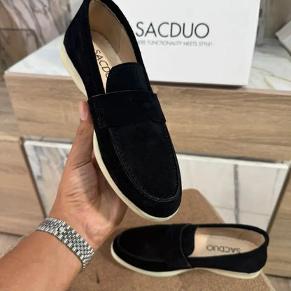 Mocassins Femme en Daim Véritable - Élégance & Confort au Quotidien