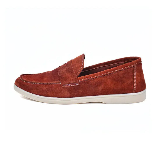 Mocassins Femme en Daim Véritable - Camel