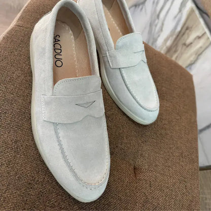 Mocassins Femme en Daim Véritable - Élégance & Confort au Quotidien