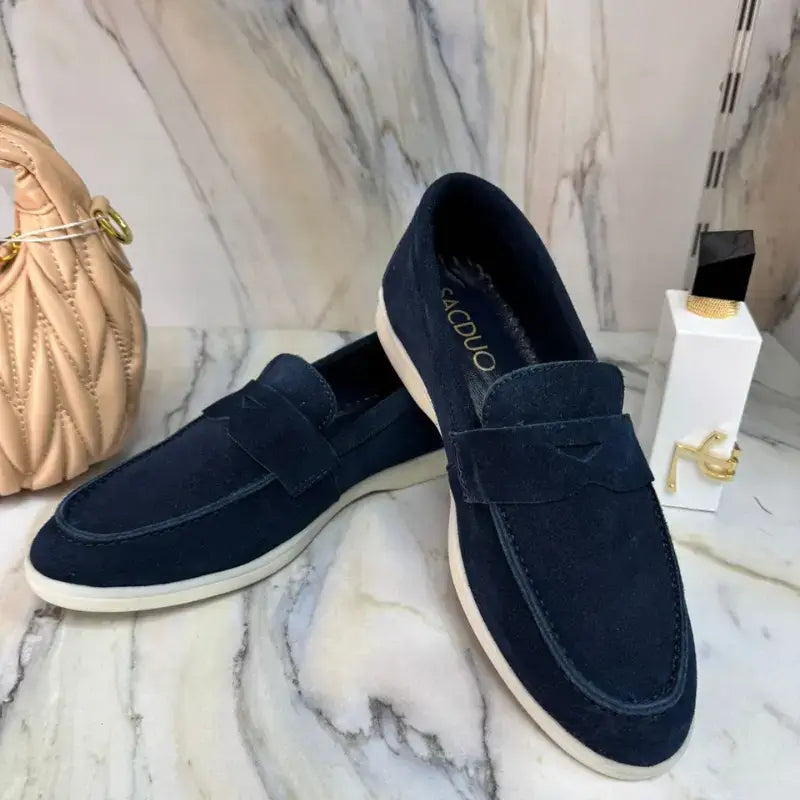 Mocassins Femme en Daim Véritable - Élégance & Confort au Quotidien