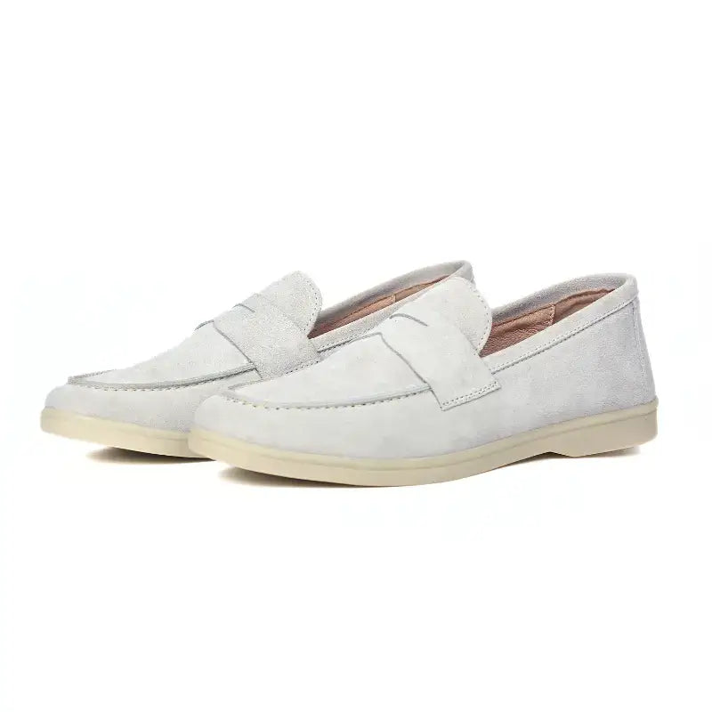 Mocassins Femme en Daim Véritable - Camel