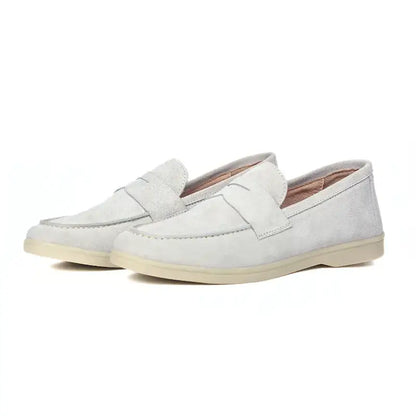 Mocassins Femme en Daim Véritable - Camel
