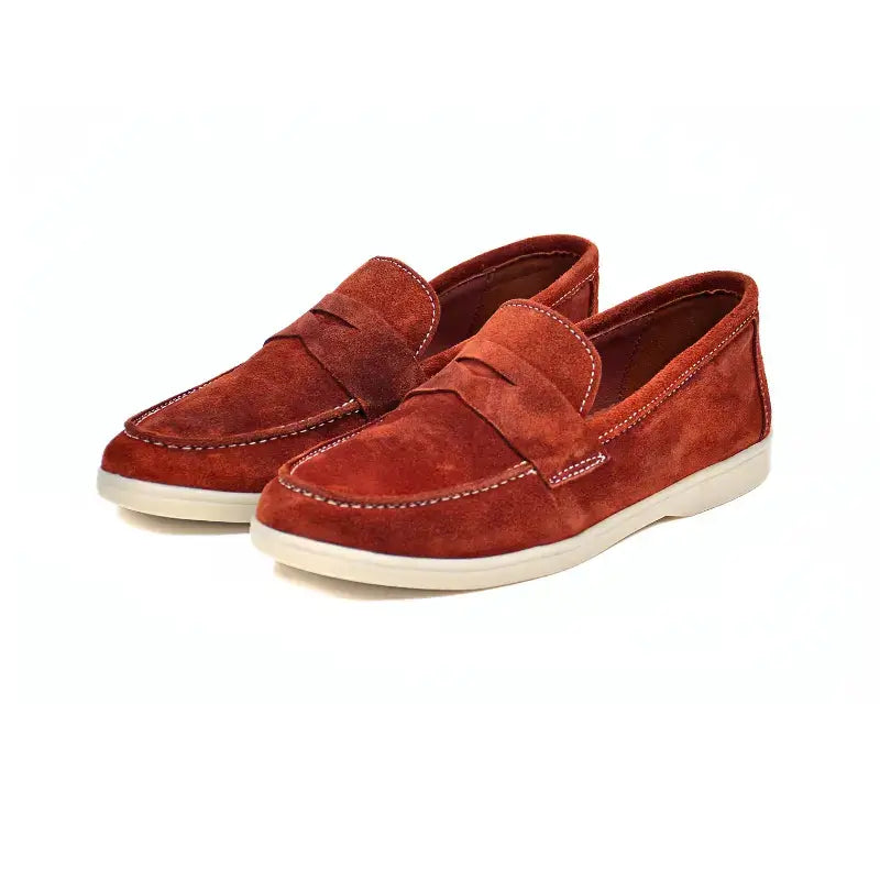 Mocassins Femme en Daim Véritable - Camel
