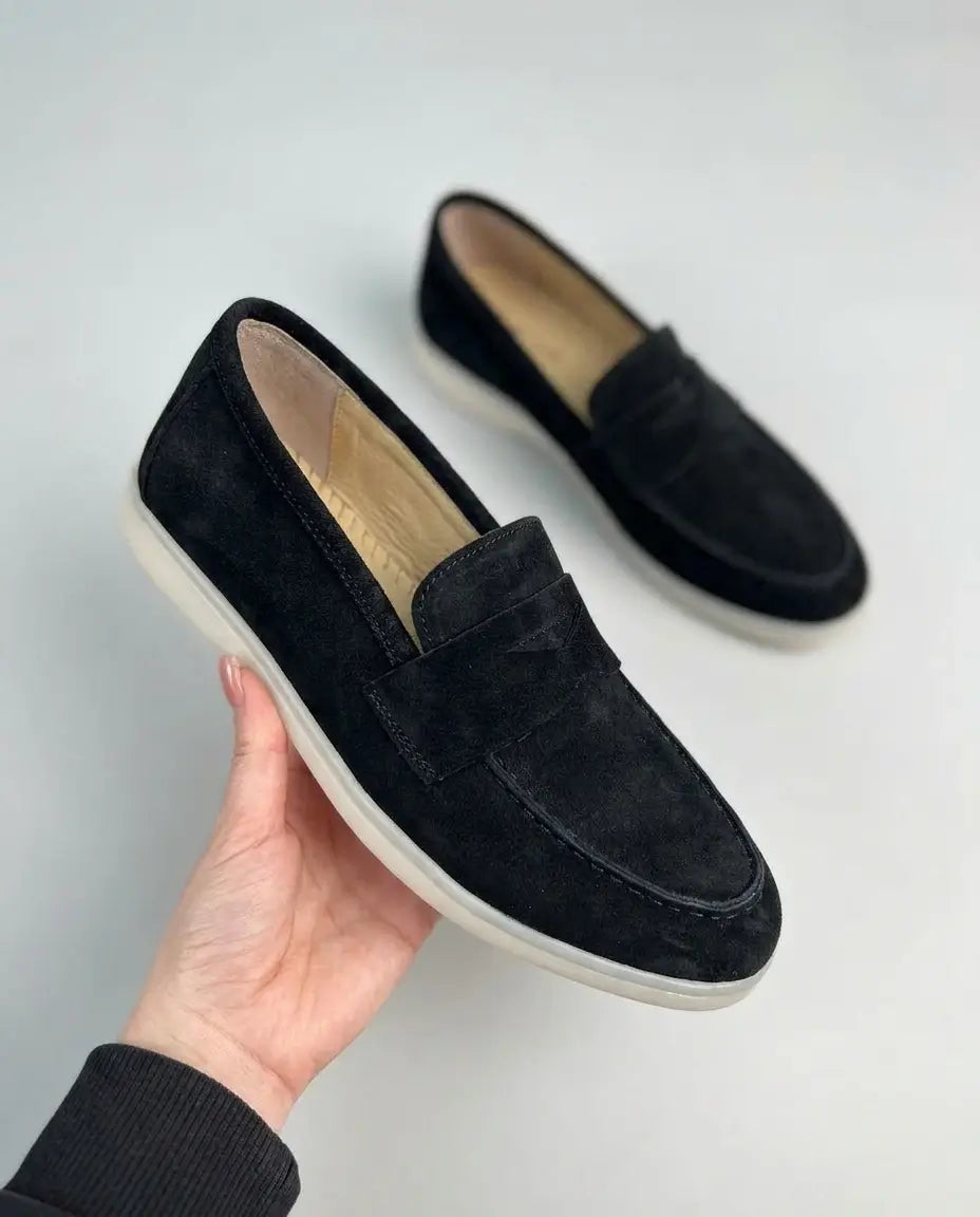 Elina : Mocassin en Daim Véritable pour femme