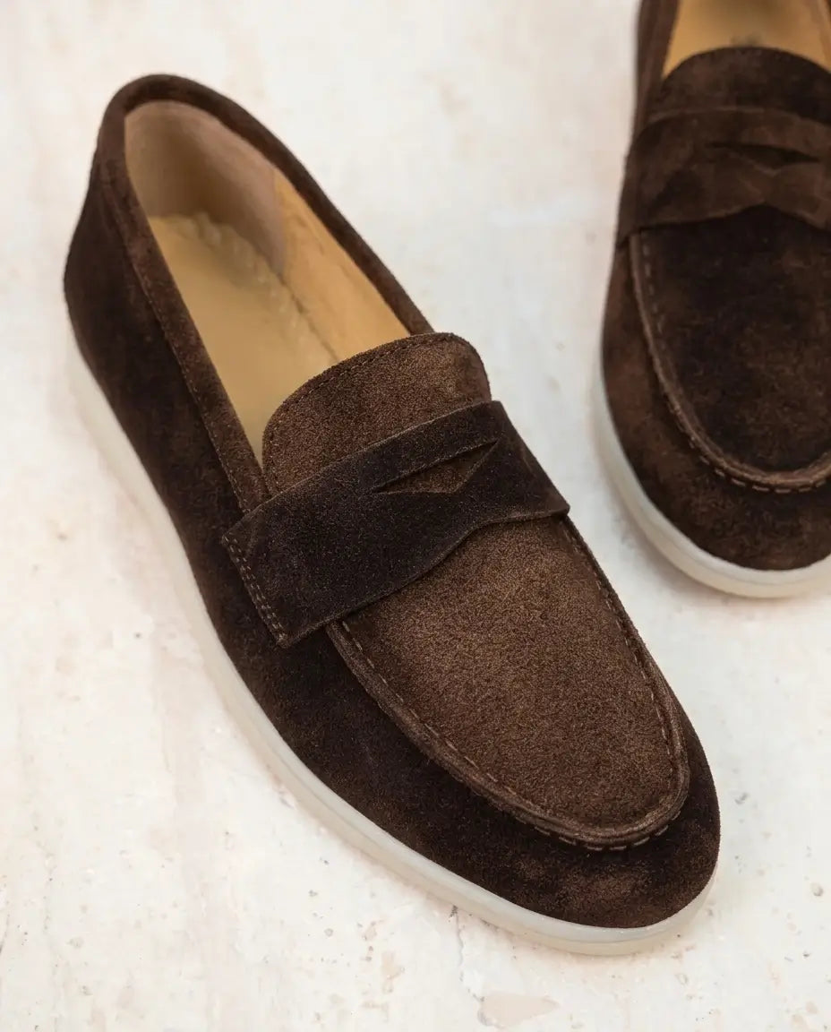 Elina : Mocassin en Daim Véritable pour femme