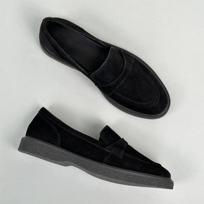 Penny: Mocassins en daim naturel, élégantes et confortables