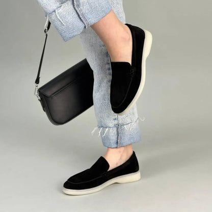 Mocassins en vrai daim pour femme, De tous les jours