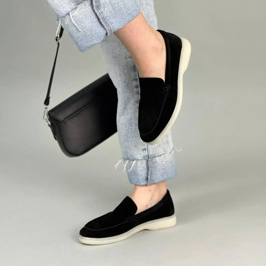 Mocassins en vrai daim pour femme, De tous les jours