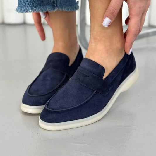 Mocassins Femme en Daim Véritable - Élégance & Confort au Quotidien