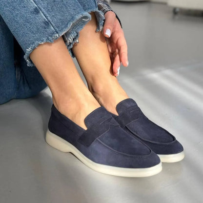 Mocassins Femme en Daim Véritable - Élégance & Confort au Quotidien
