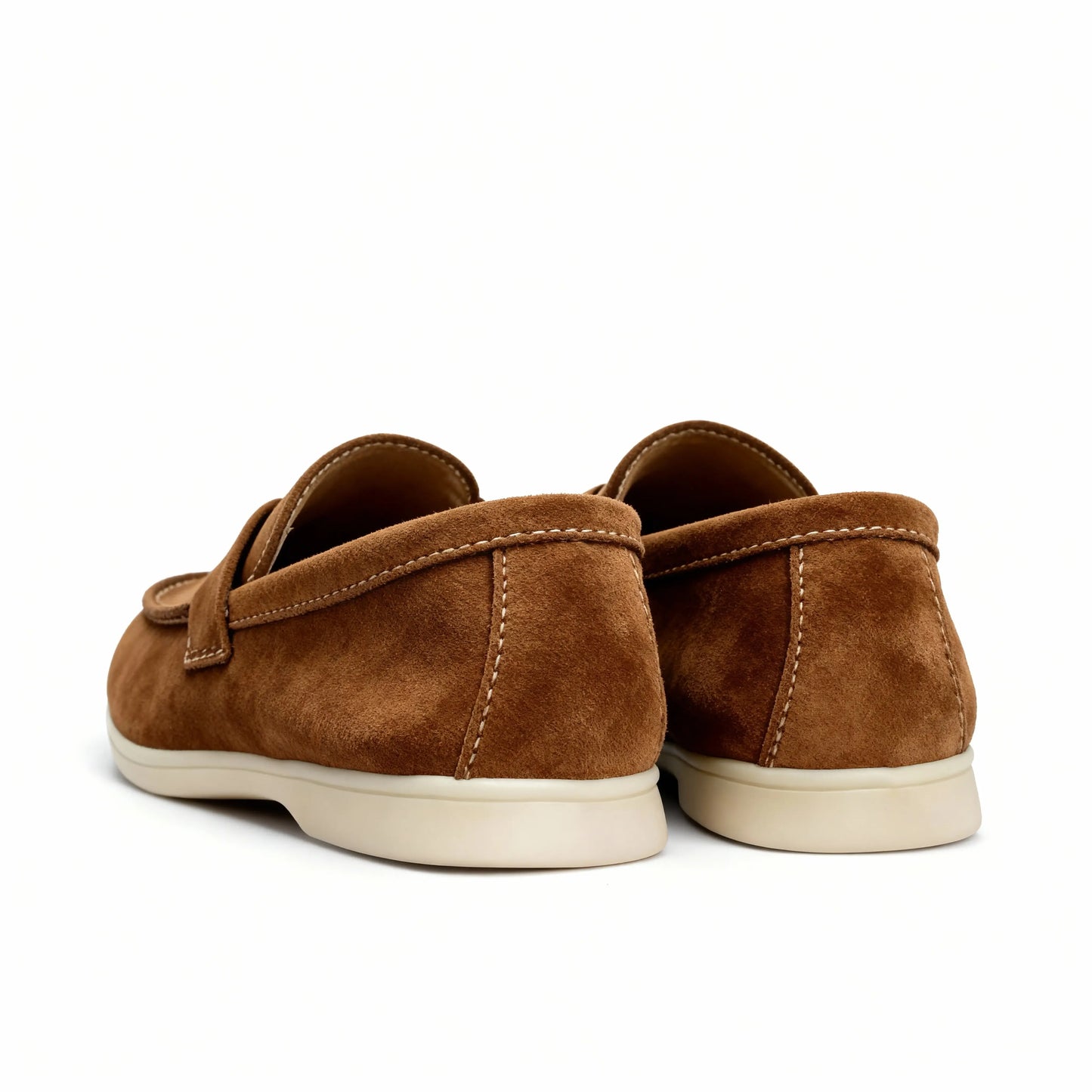 Elina : Mocassin en daim pour femme -Marron