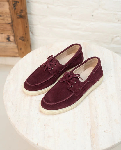 Caroline : Nouvelle collection- mocassin femme en Daim Véritable