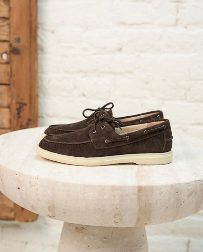 Caroline : Nouvelle collection- mocassin femme en Daim Véritable