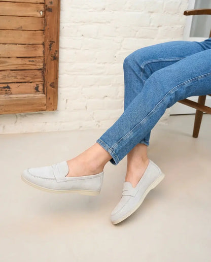 Elina : Mocassin en Daim Véritable pour femme