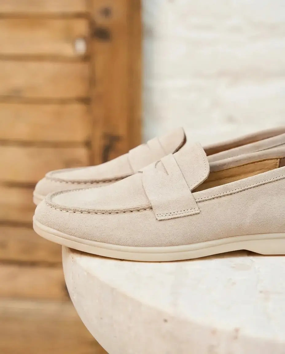 Elina : Mocassin en Daim Véritable pour femme