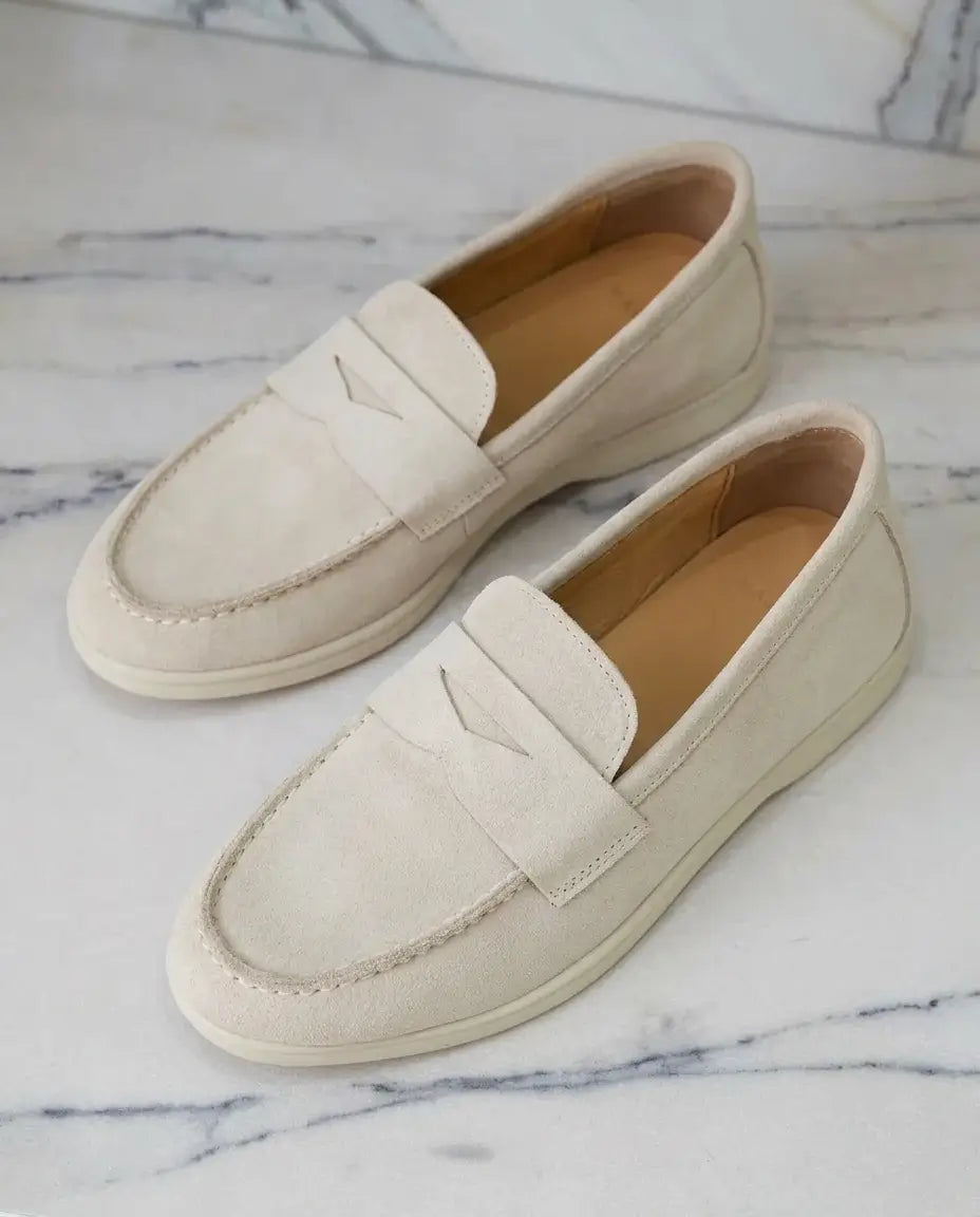 Elina : Mocassin en Daim Véritable pour femme