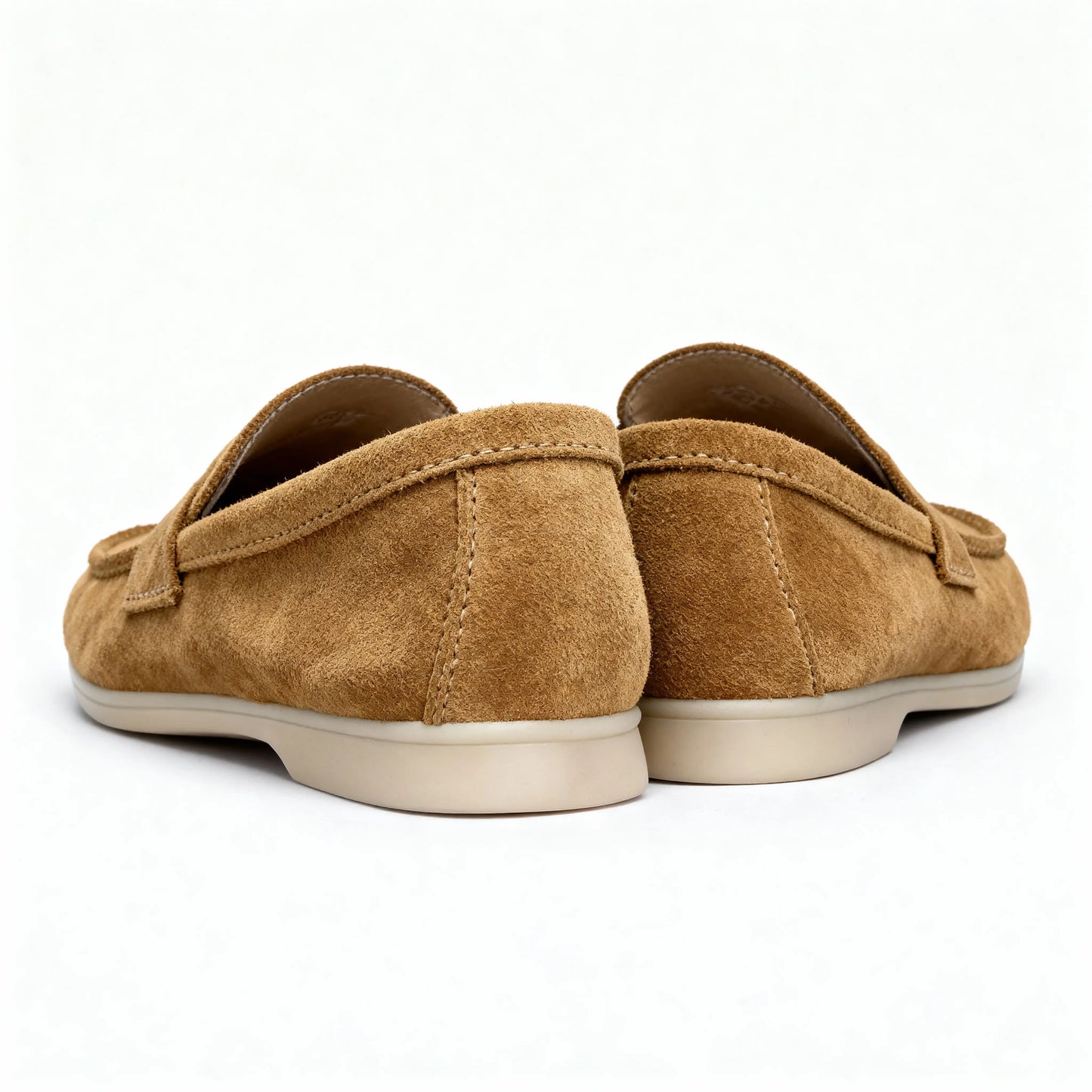 Elina : Mocassin en daim pour femme -Camel